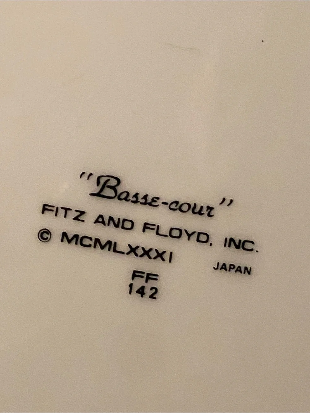 1(single) VTG FITZ & FLOYD BASSE-COUR SALAD Replacement Plate Turkey Image